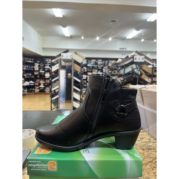 Easy Street Womens Dawnta Comfort Padded Black Ankle Bootie Travel Size 9 WW - Picture 2 of 7